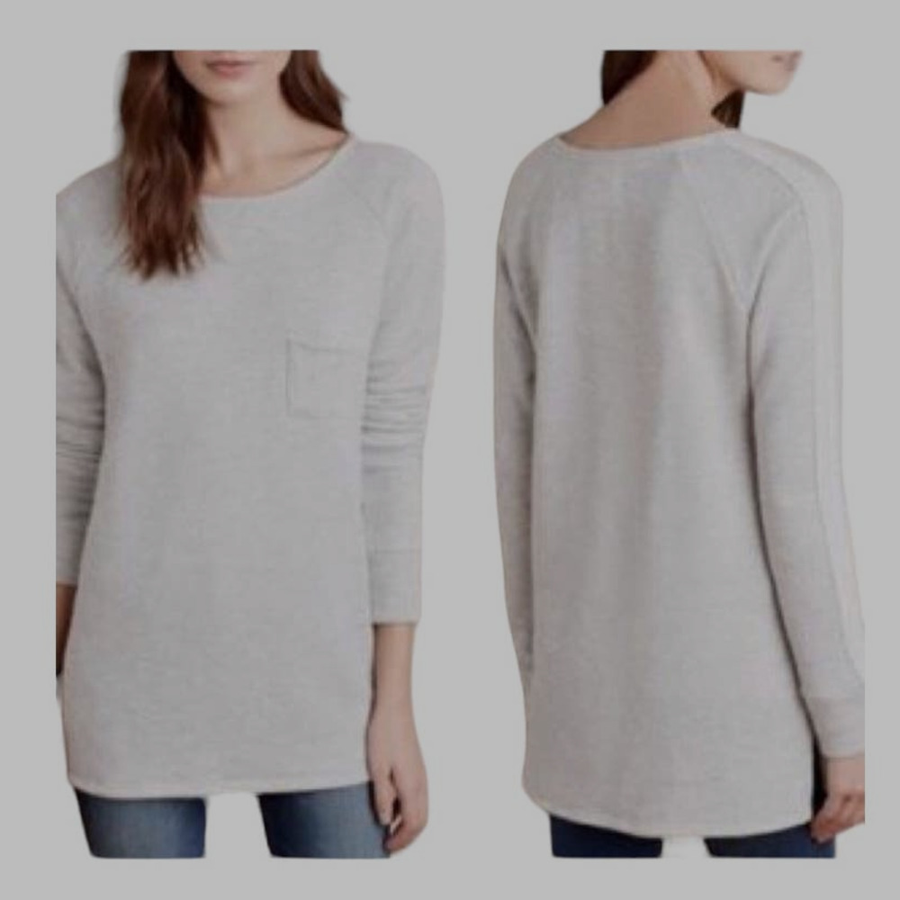 NEW Anthropologie Dolan Left Coast Collection Grey French Tunic Pullover Small